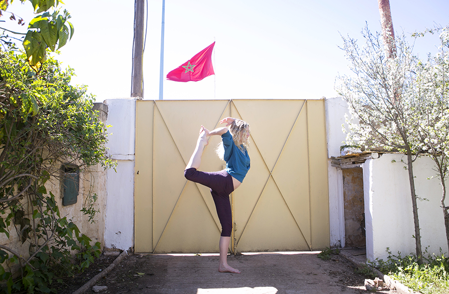 dancer pose aluna adventures yoga retreat morocco