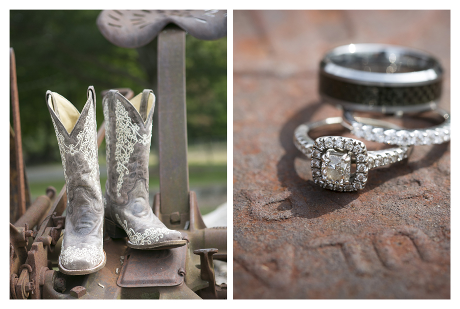 Heidi_Roland_Photography_Pocono_wedding_Memorytown_USA_Country_wedding_Cowgirl_Rings_cowboy_boots