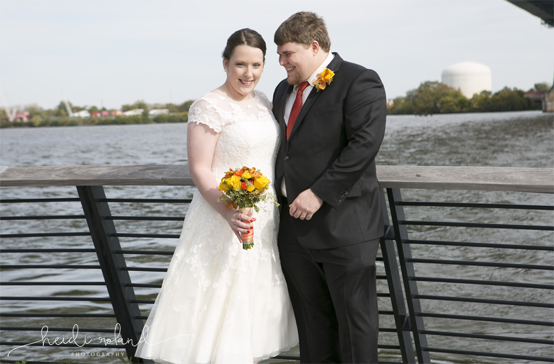 Intimate race street pier wedding, Heidi Roland Photography, bride and groom