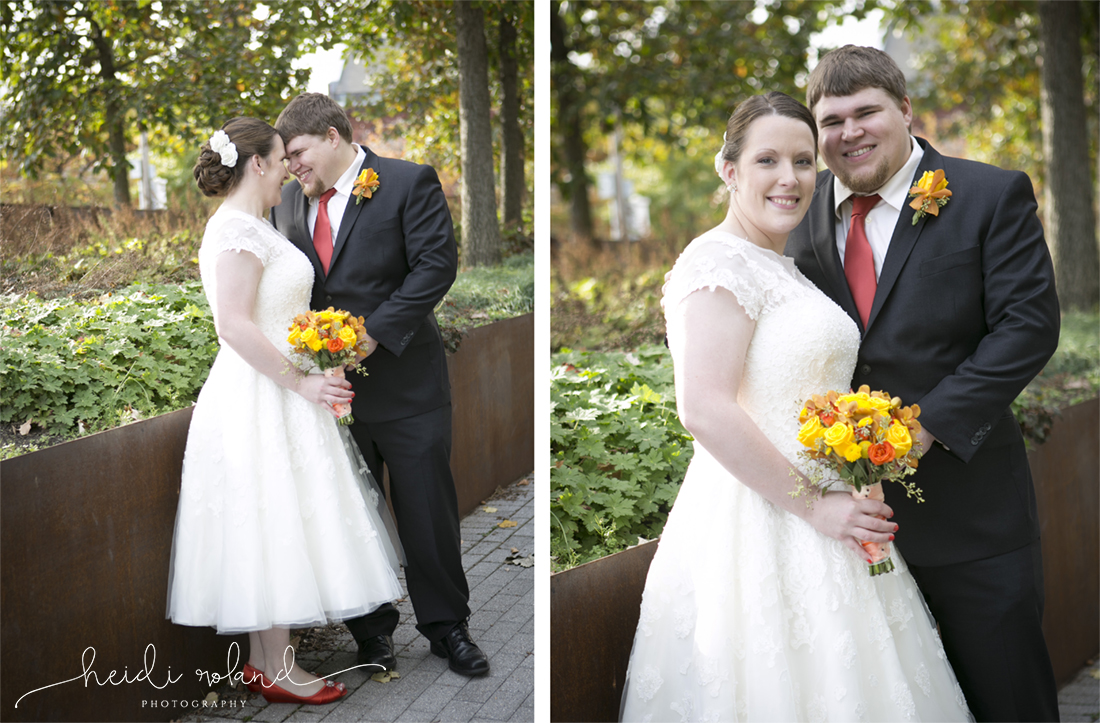 Intimate race street pier wedding, Heidi Roland Photography, Fall Philadelphia PA Wedding, yellow bouquet