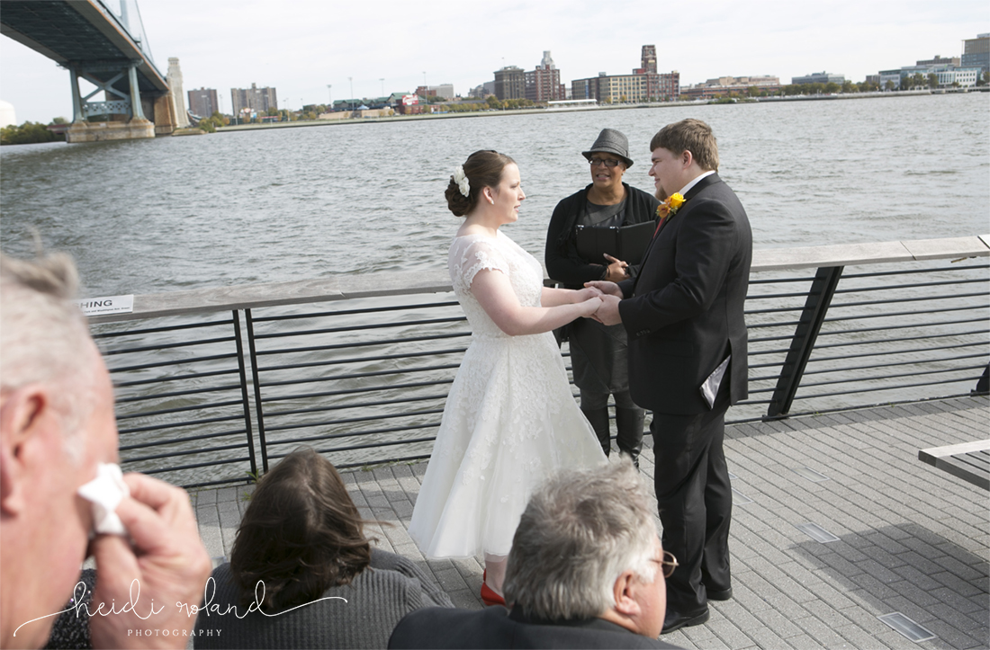 race street pier wedding, Delaware river, Benjamin Franklin Bridge, Philadelphia PA Wedding, Philadelphia Wedding Chapel