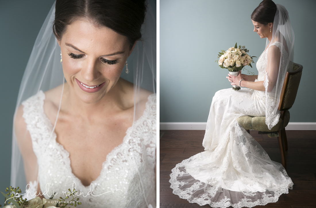 White Manor Country Club, Heidi Roland Photography, seated bridal portraits