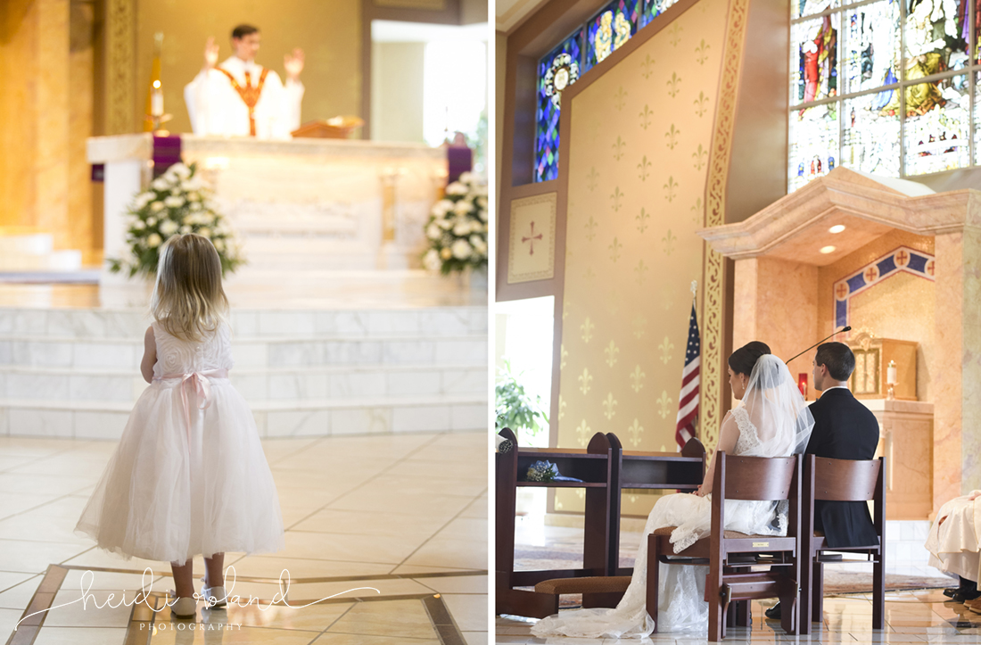 Heidi Roland Photography, Catholic church ceremony, flower girl
