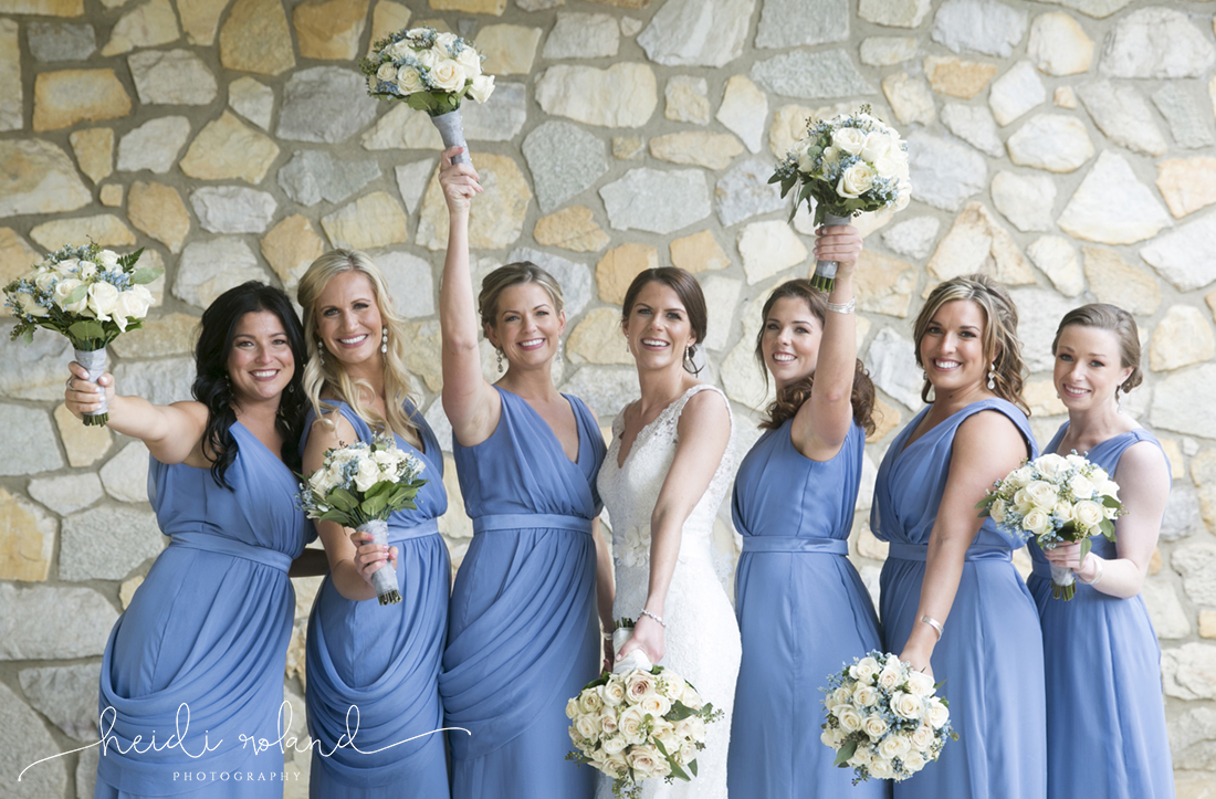 Heidi Roland Photography, bridesmaids blue dresses