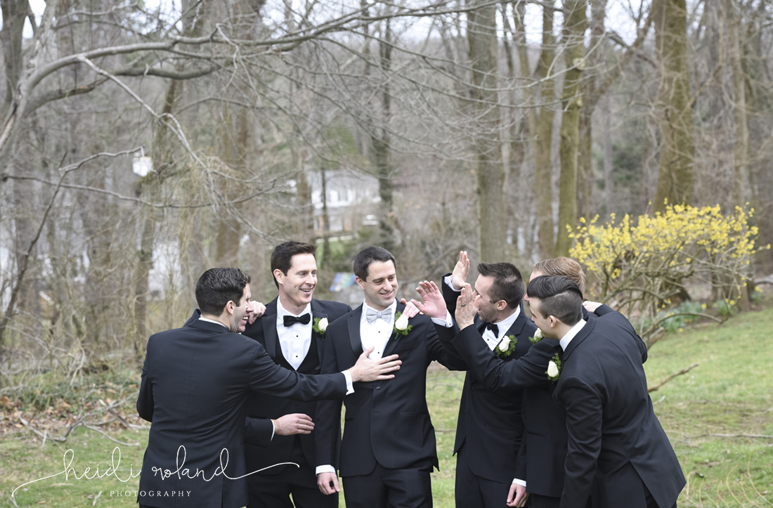 Heidi Roland Photography, groomsmen high five