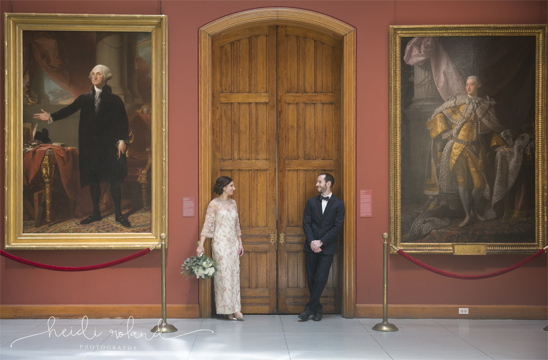 Heidi Roland Photography, bride and groom pennsylvania Academy of the Fine Arts, wedding pictures