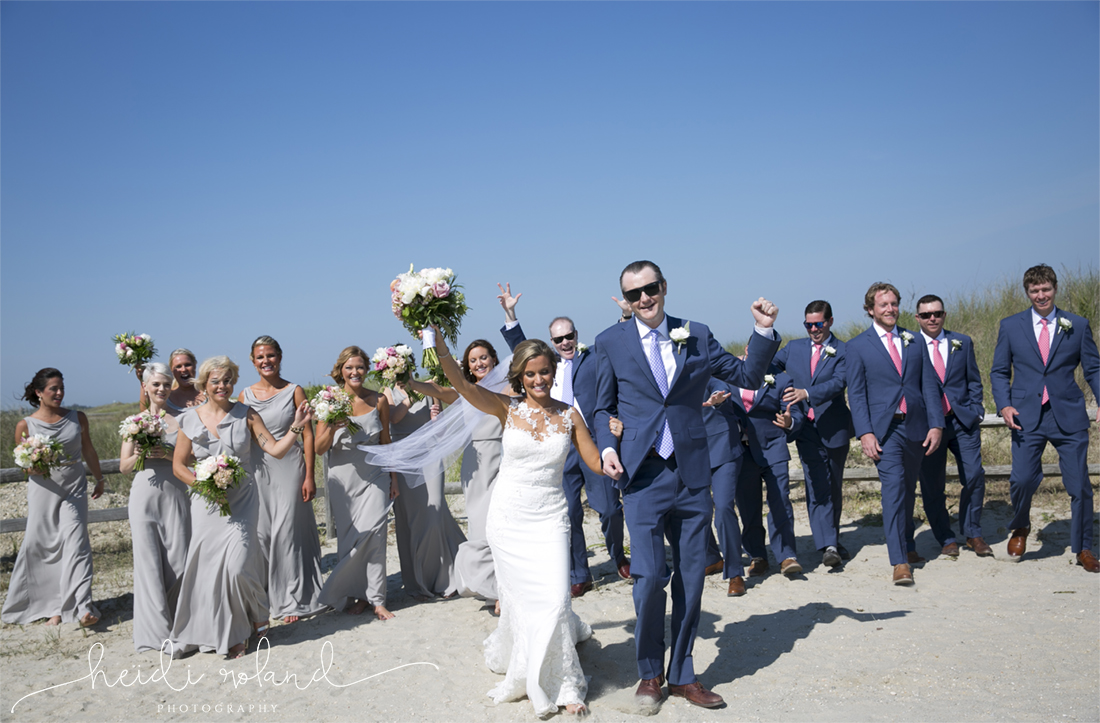Icona Golden Inn wedding, bridal party on beach