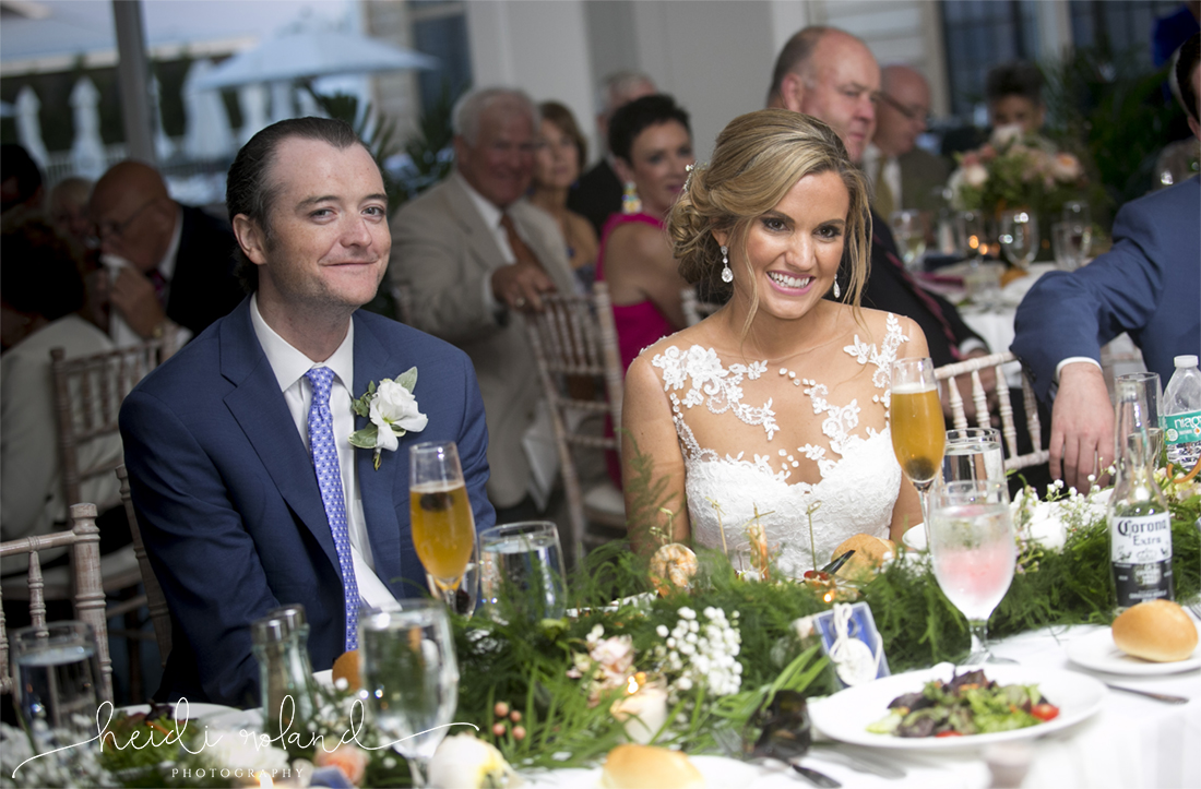 Icona Golden Inn wedding, bride and groom watching toast