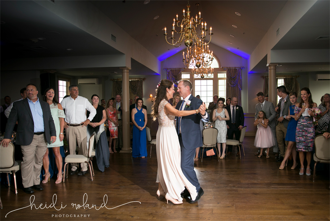Joseph Ambler Inn Wedding bride and groom first dance