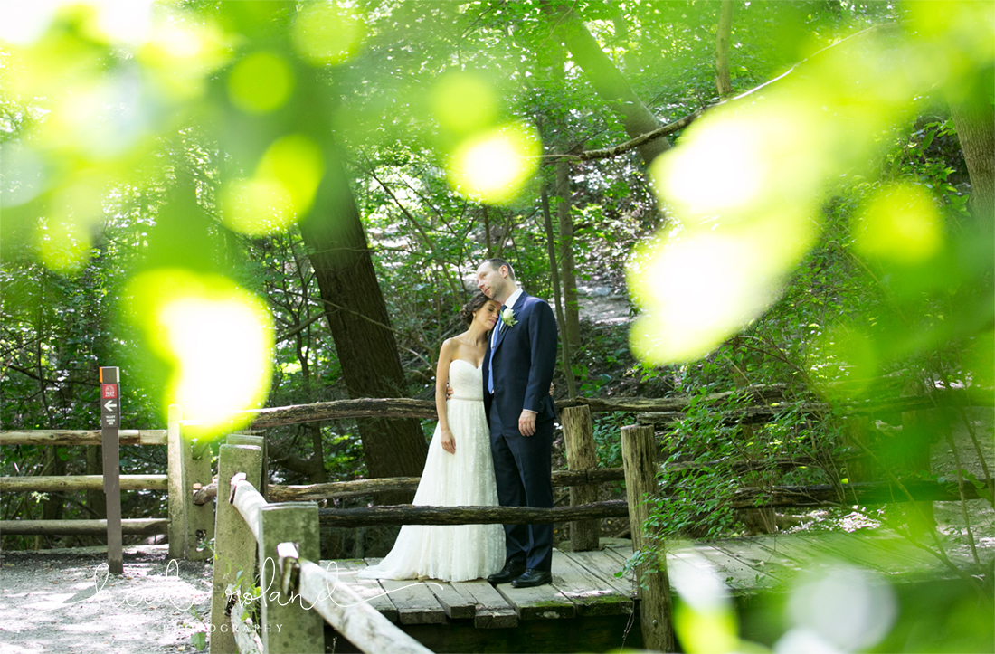 Valley Green Inn Wedding, bride and groom wissahickon valley park 