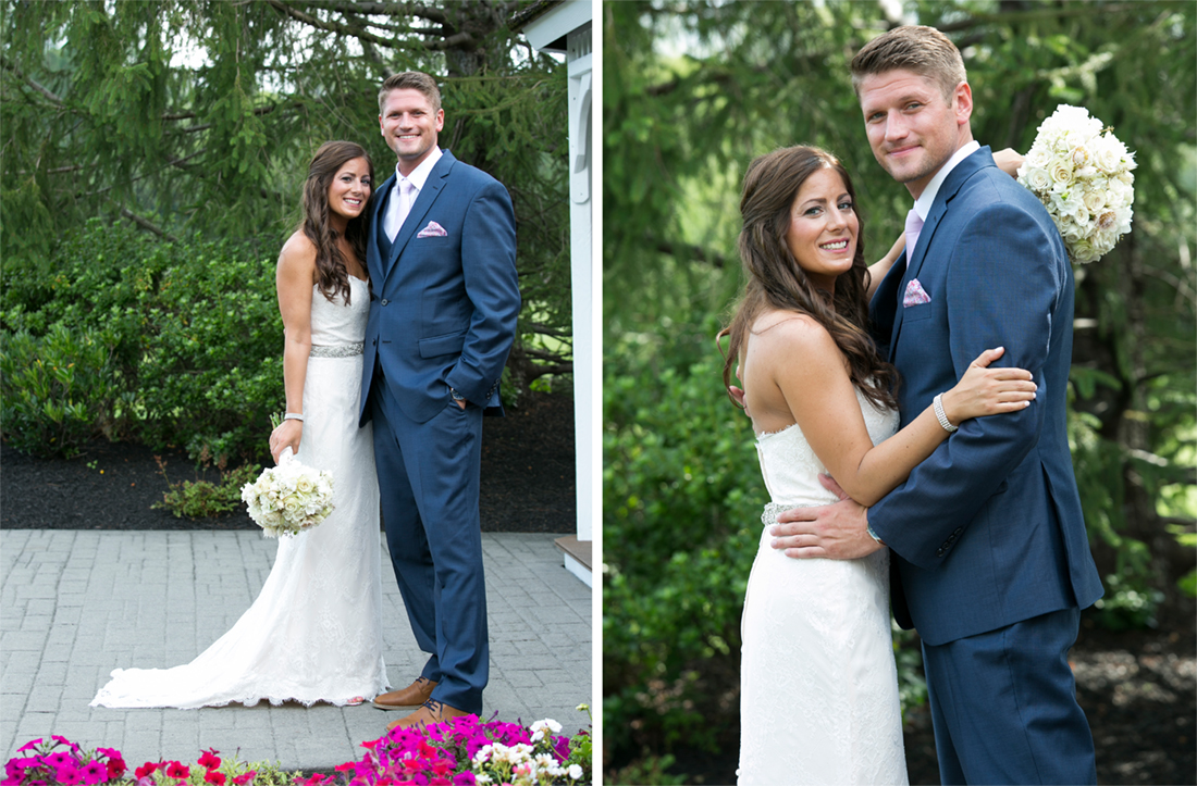 bride and groom portrait at Blue Bell Country Club 