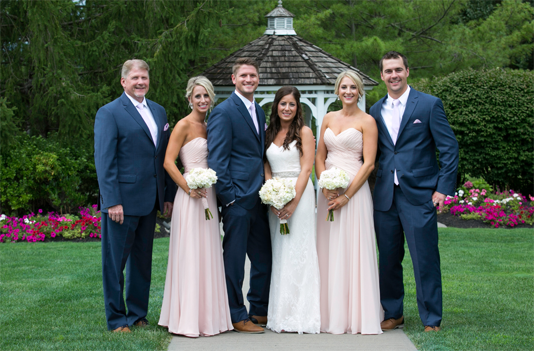 bridal party portraits at Blue Bell Country Club wedding