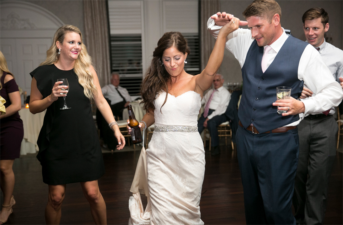 reception dancing bride and groom Blue Bell Country Club wedding