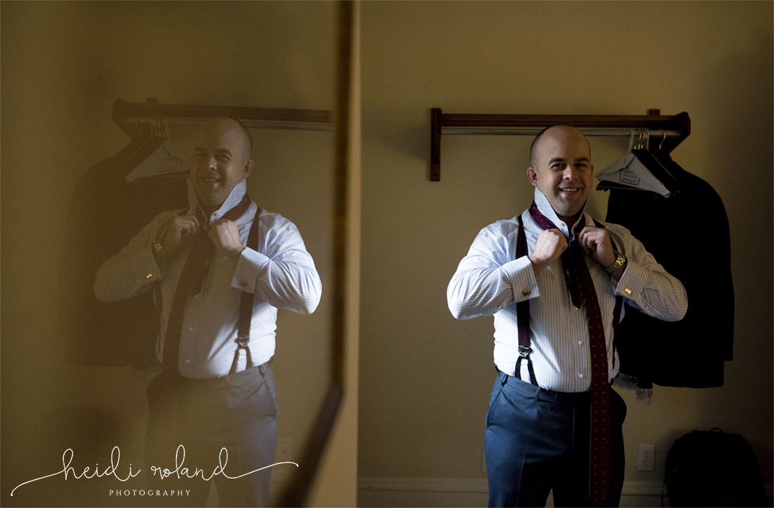 Racquet Club Of Philadelphia Wedding groom getting ready