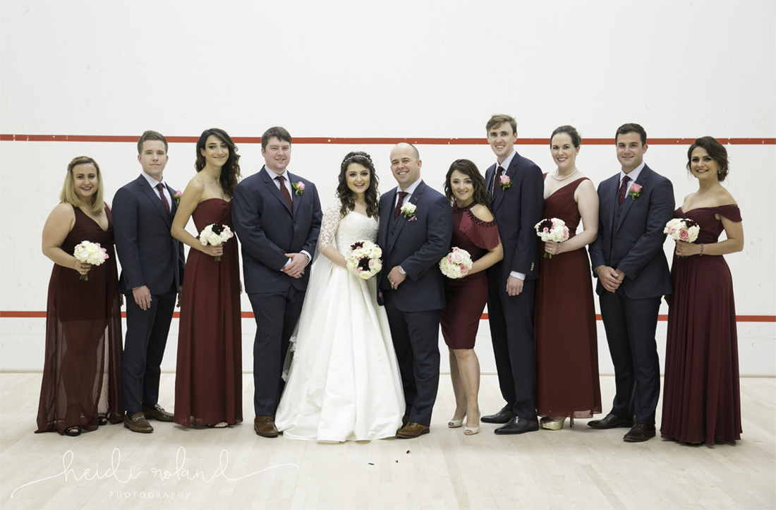 Fall Racquet Club Of Philadelphia Wedding full bridal party