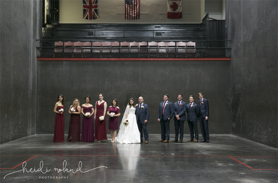 Fall Racquet Club Of Philadelphia Wedding full bridal party