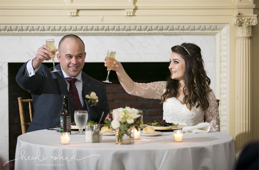 Racquet Club Of Philadelphia Wedding bride and groom toast