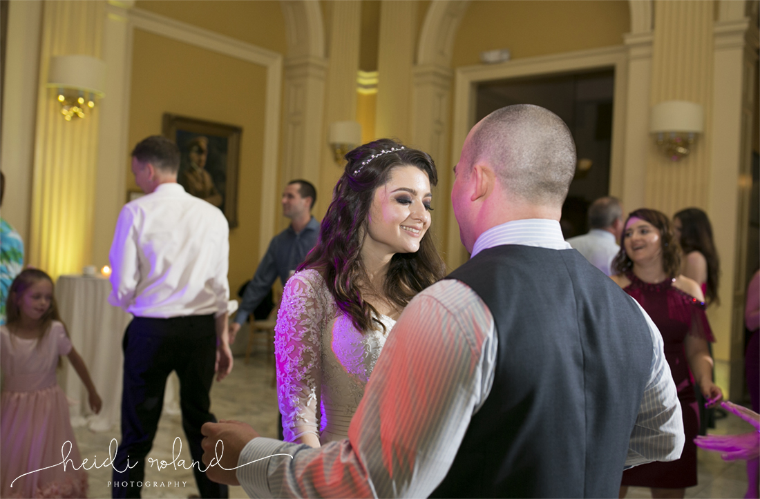 Racquet Club Of Philadelphia Wedding bride and groom dancing at reception