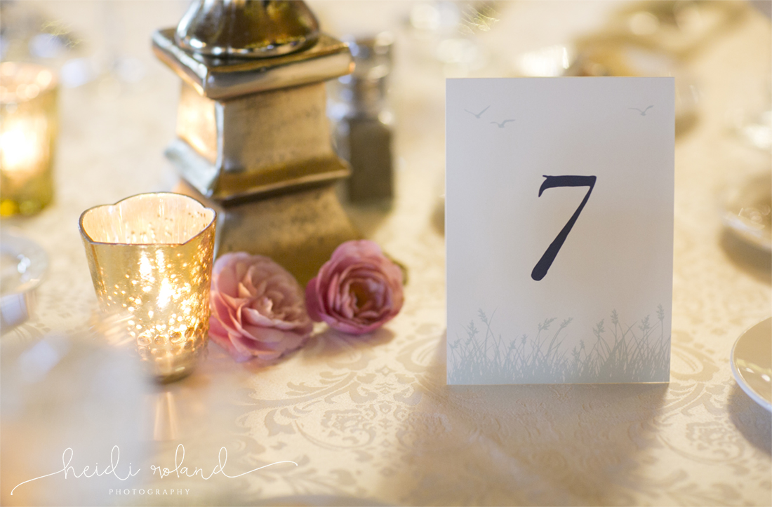 Willow Creek Winery Wedding table numbers reception settings