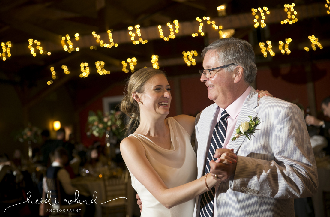 Willow Creek Winery Wedding father daughter dance
