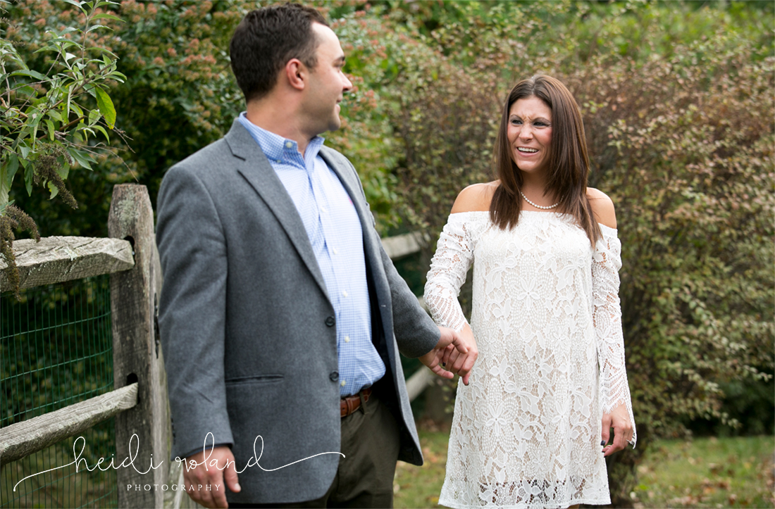 Oreland PA, North Hills Country Club Engagement Session, lifestyle outdoor session