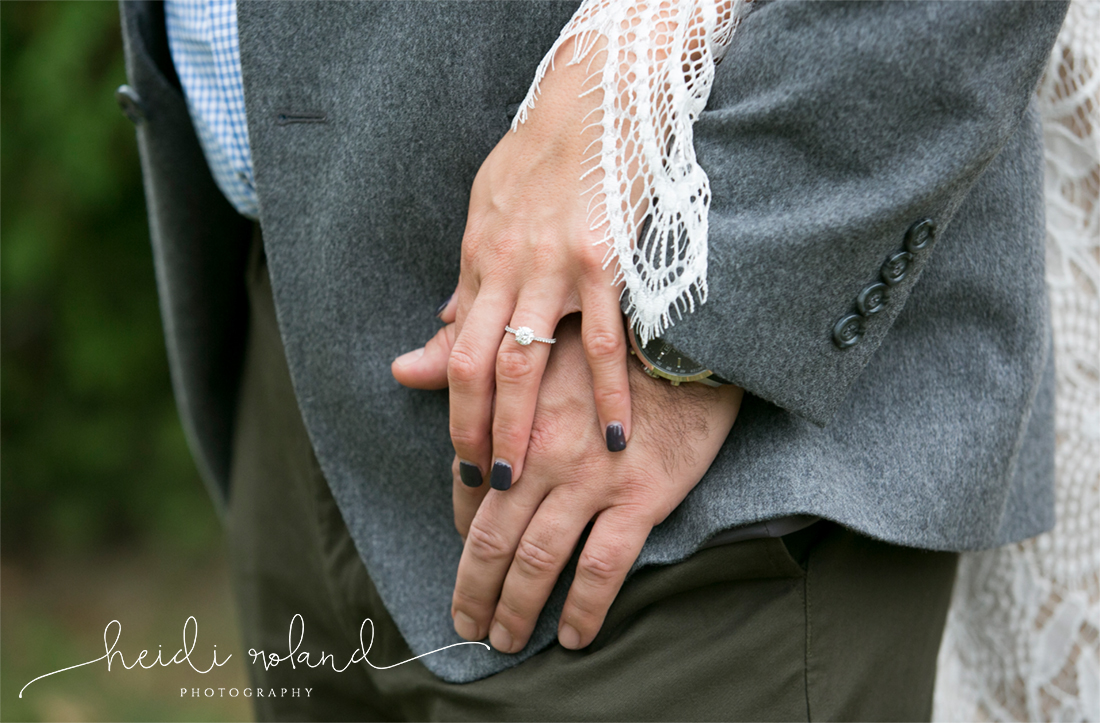 Oreland PA, North Hills Country Club Engagement Session, engagement ring