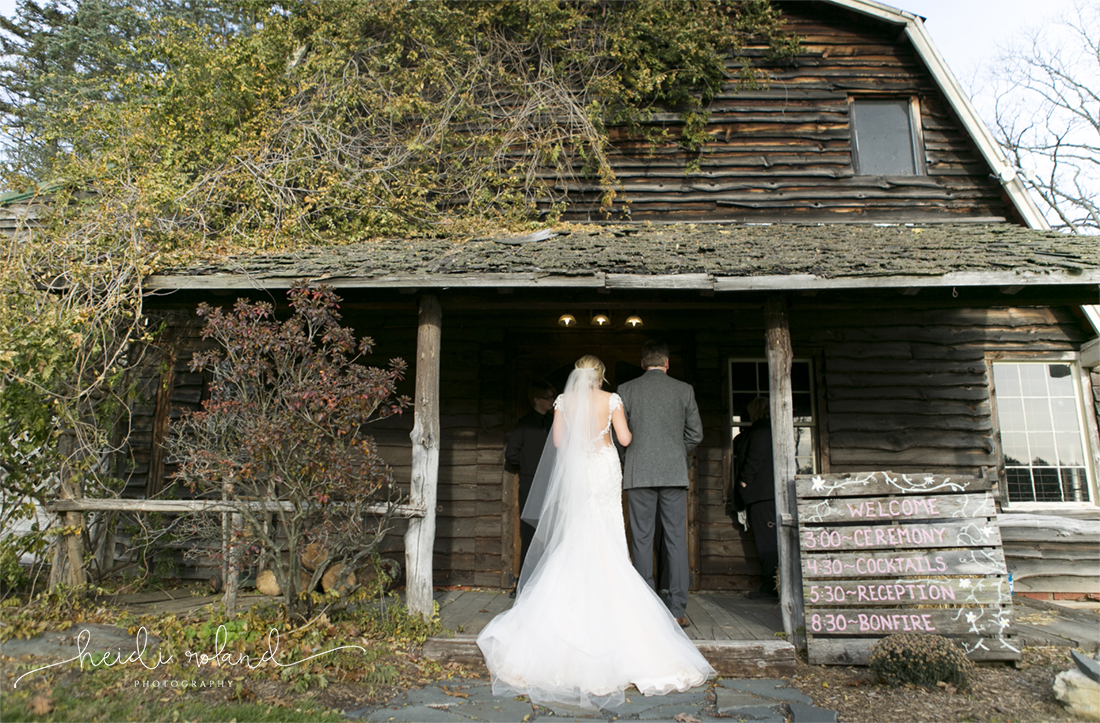 Heidi Roland Photography, Rustic Fall Wedding in barn bride and dad