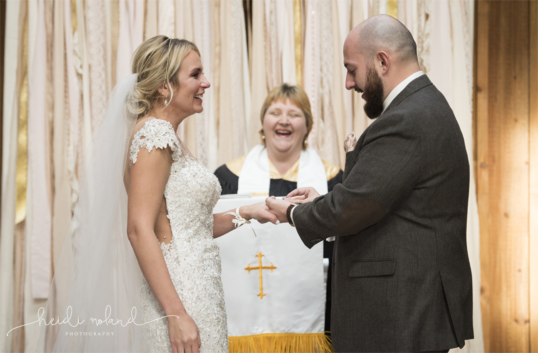 Heidi Roland Photography, Rustic Fall Wedding, exchanging of the rings