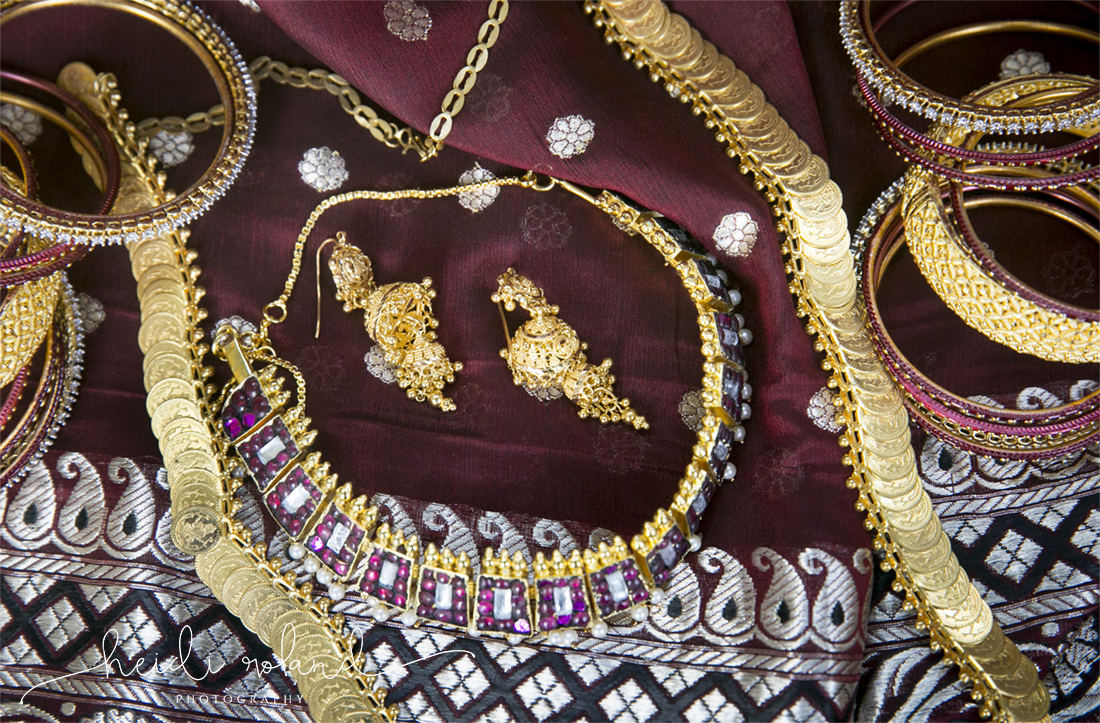 Interfaith wedding Pomme, Indian wedding jewelry and sari