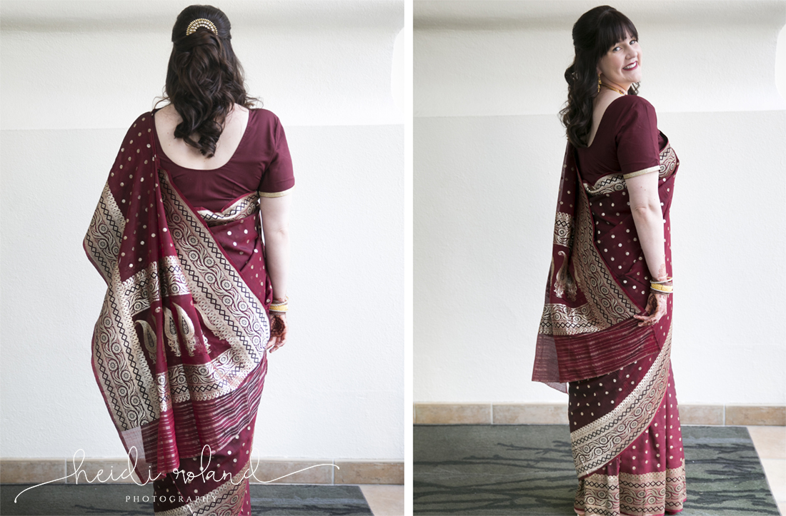 Interfaith wedding Pomme, bridal portraits in sari