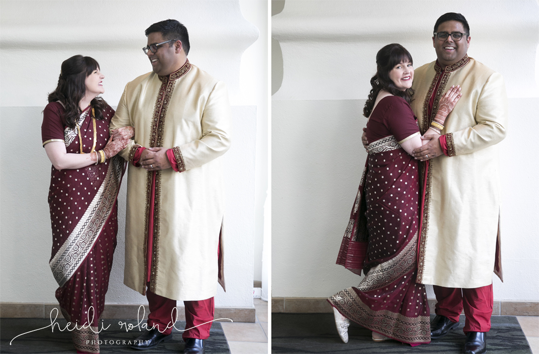 Interfaith wedding Pomme, bride and groom Indian wedding 