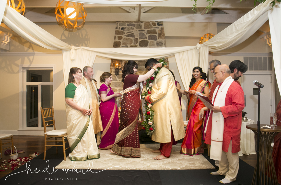 interfaith wedding Pomme, Hindu ceremony mandap
