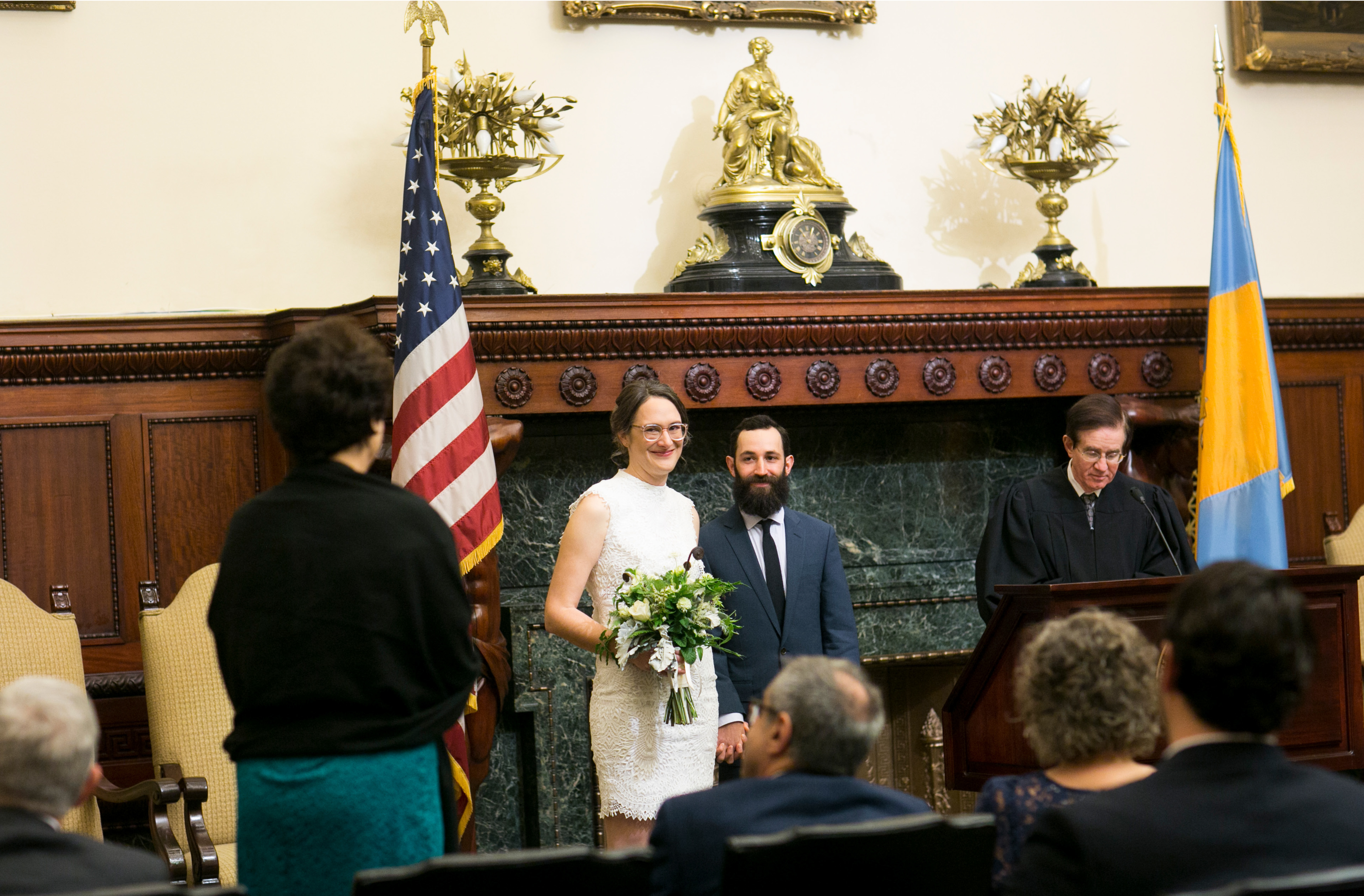 Philadelphia City Hall Elopement, Mayors reception room, wedding ceremony, speeches