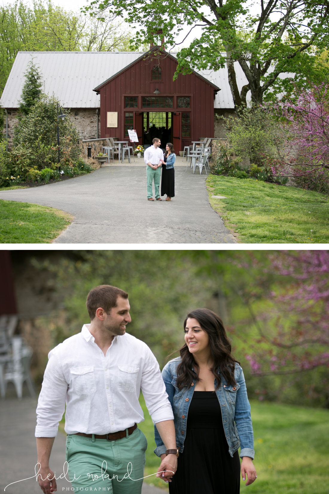 Grace Winery summer Proposal, couples photos barn, Heidi Roland Wedding Photography