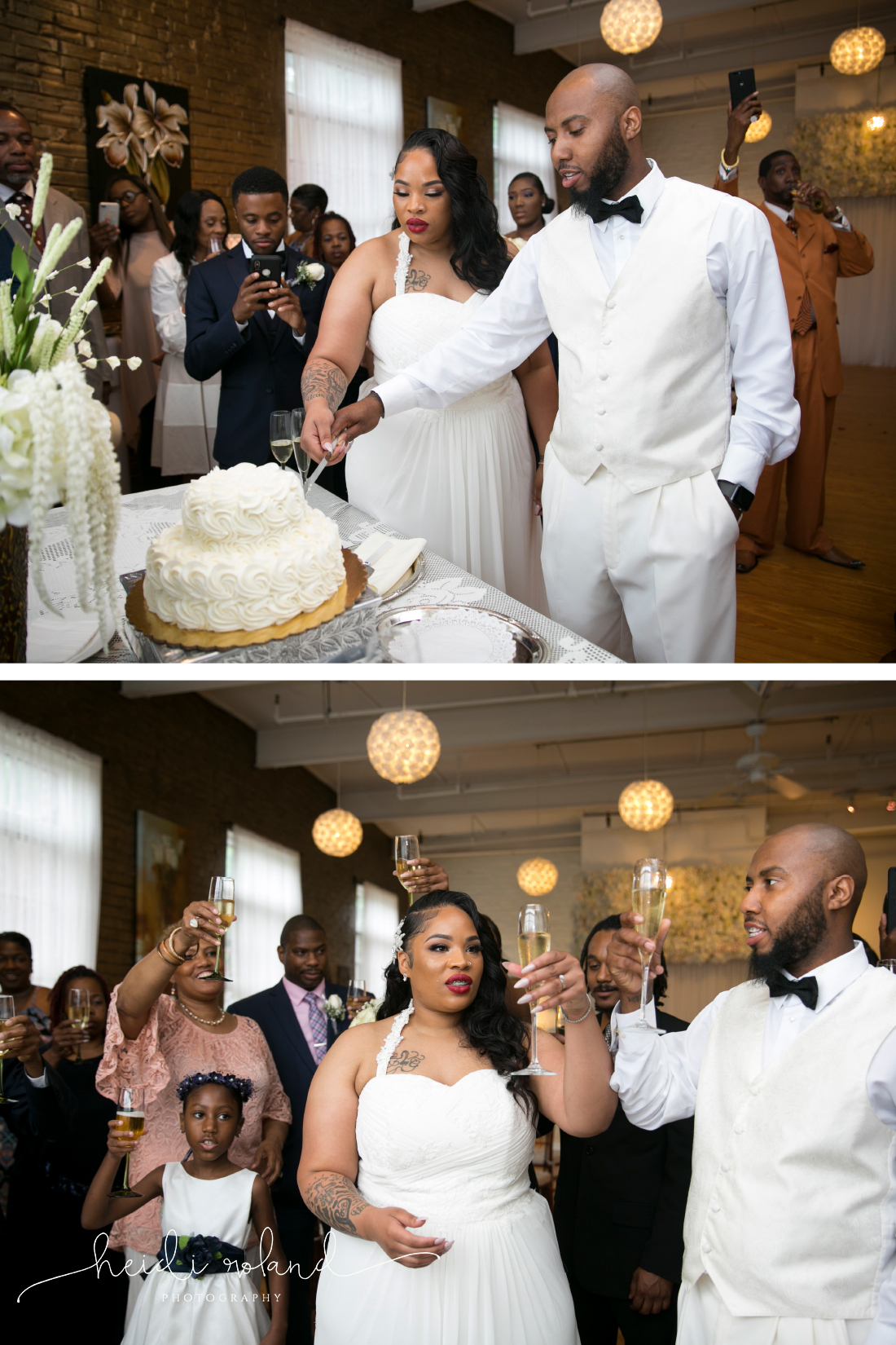 Philadelphia Wedding Chapel cake cutting and reception speeches