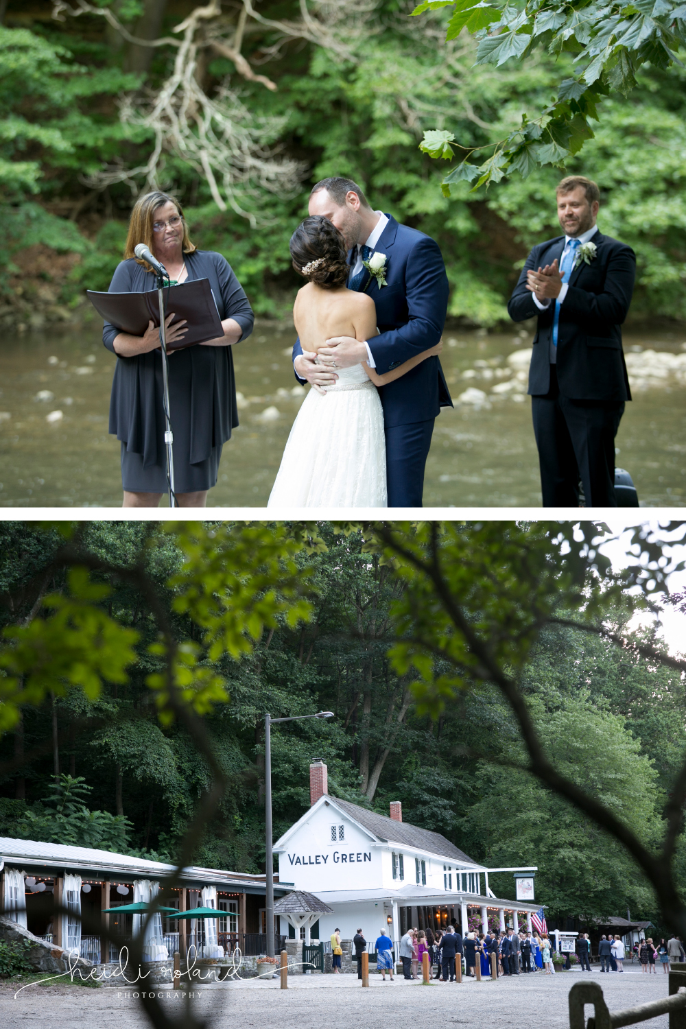 Wedding Ceremony on the Wissahickon River at Valley Green Inn
