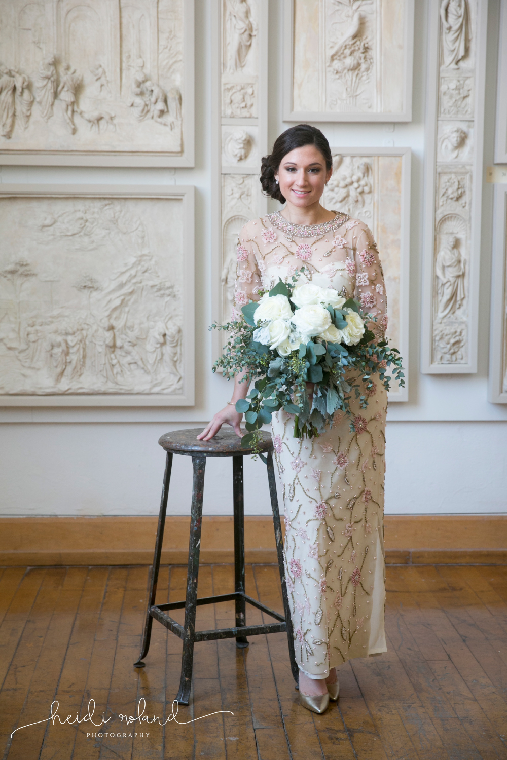 Bridal portraits at the Pennsylvania Academy of the Fine Arts