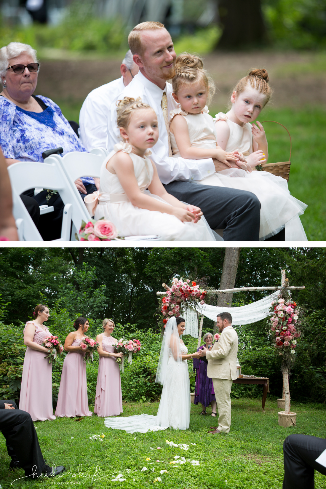 Wedding vows at Awbury Arboretum