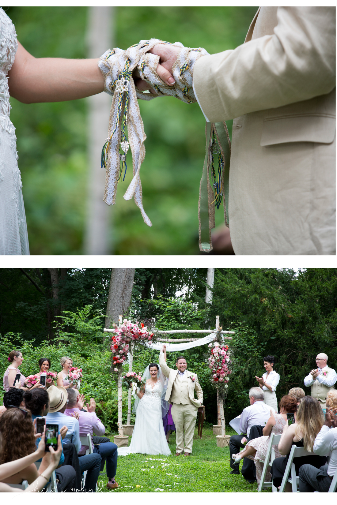 hand fasting ceremony Awbury Arboretum Wedding