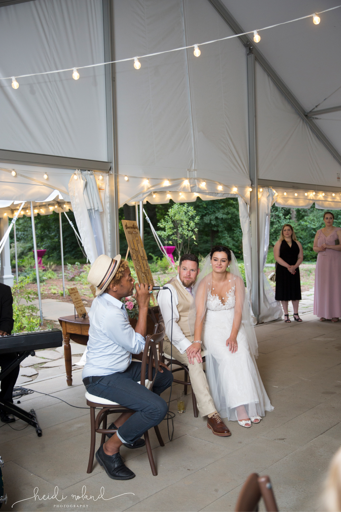 wedding song at reception Philadelphia Arboretum