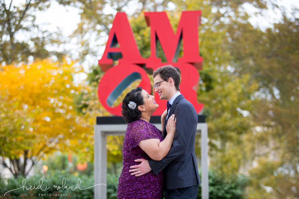 Elopement photos of bride and groom Sister Cities Park