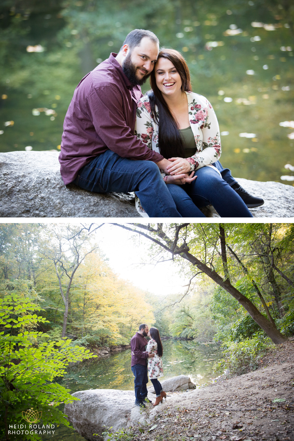 fall engagement session at wissahickon creek