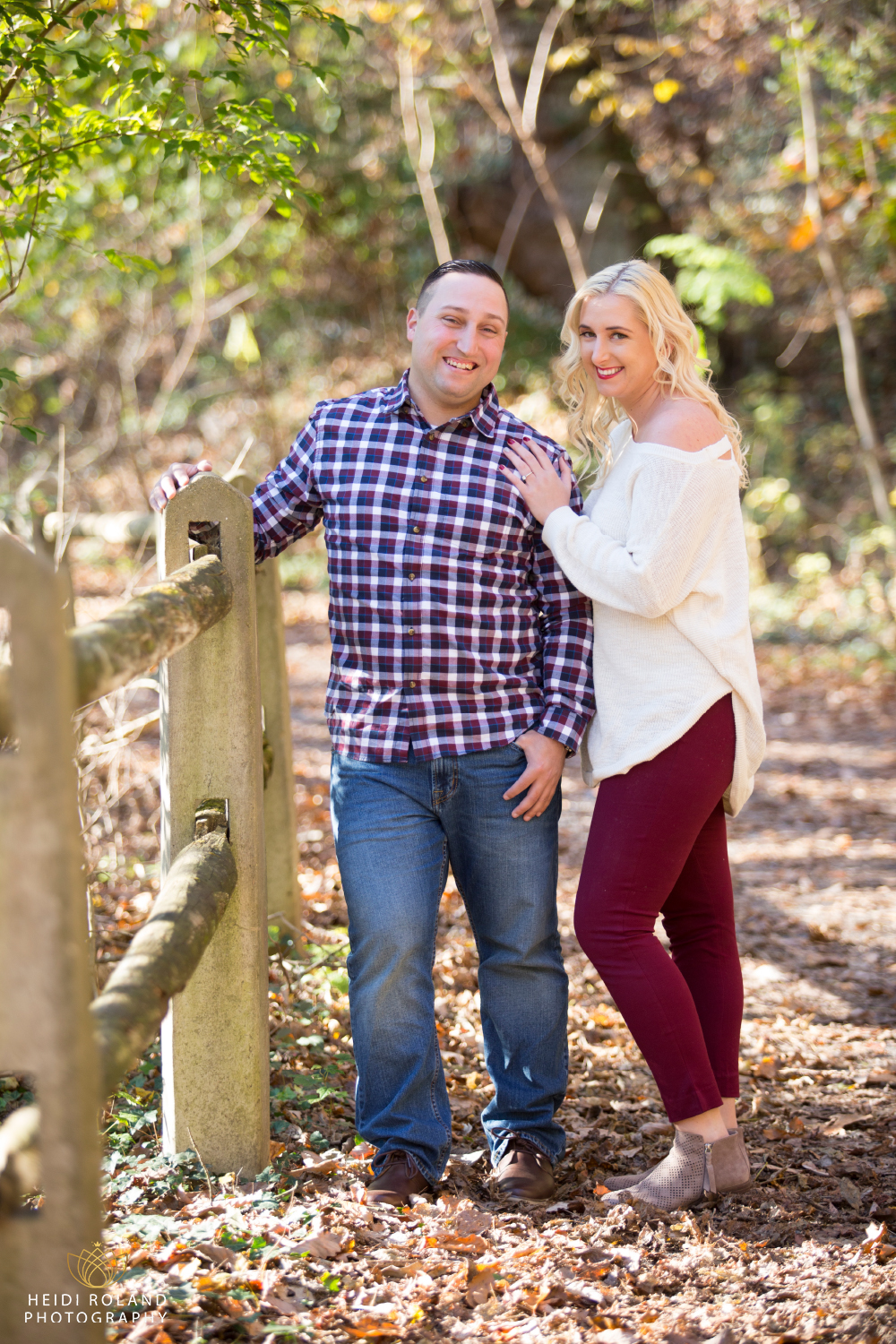 Fall engagement session in the Philadelphia woods