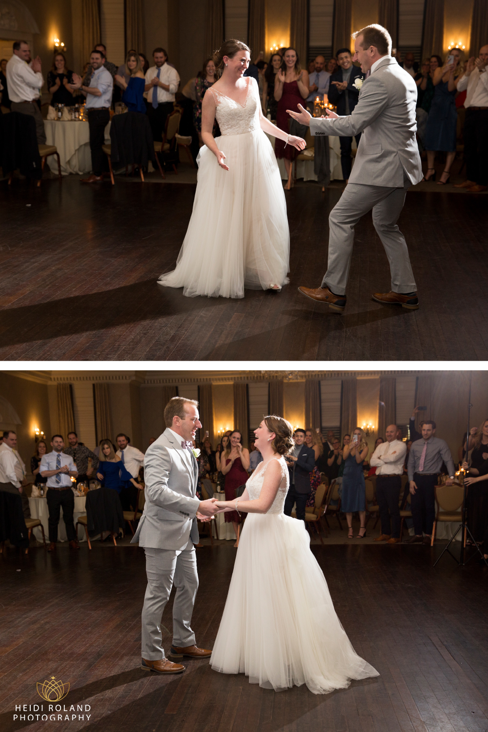 Blue Bell Country Club Winter Wedding bride and groom first dance