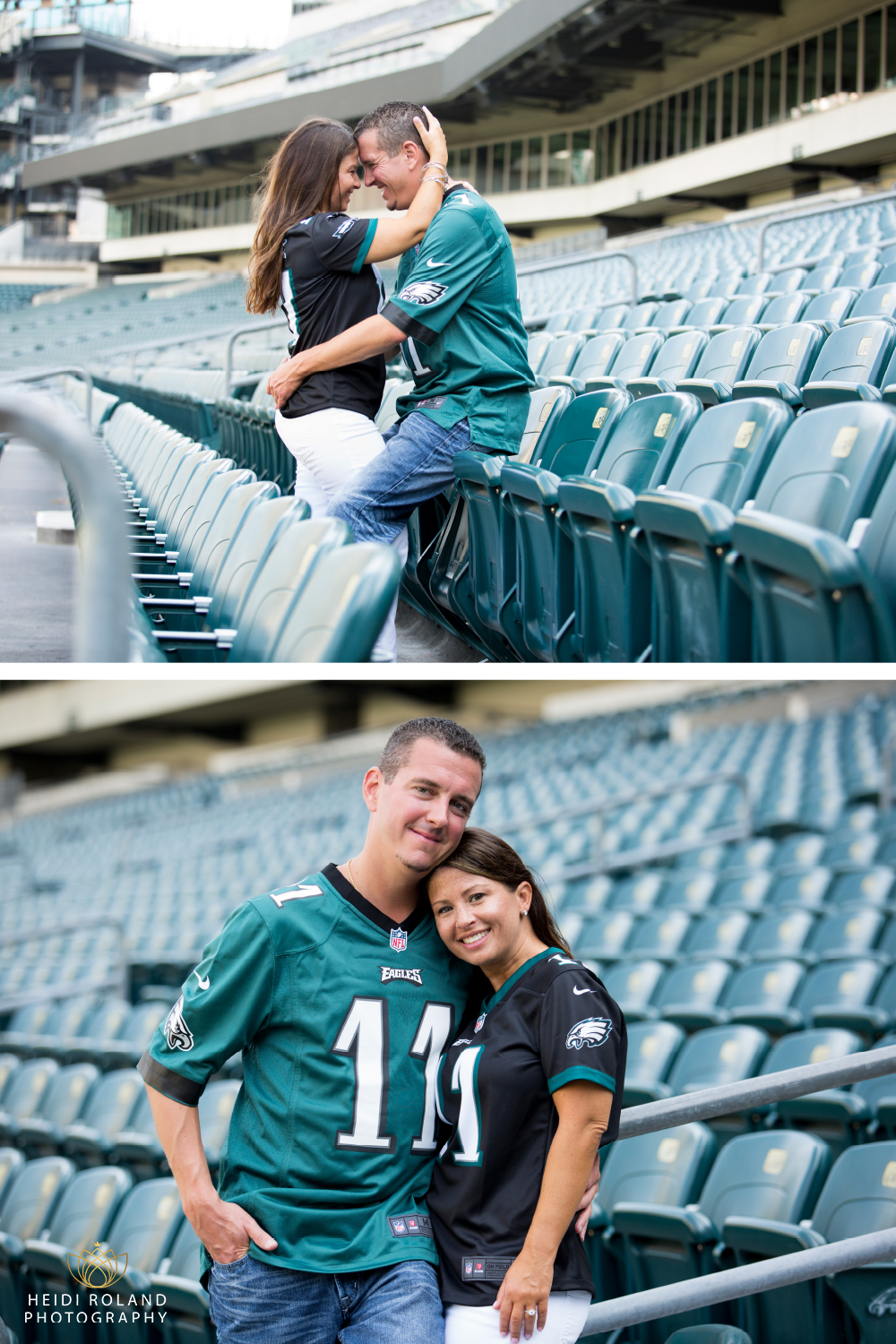 couples photo at Philadelphia Stadium