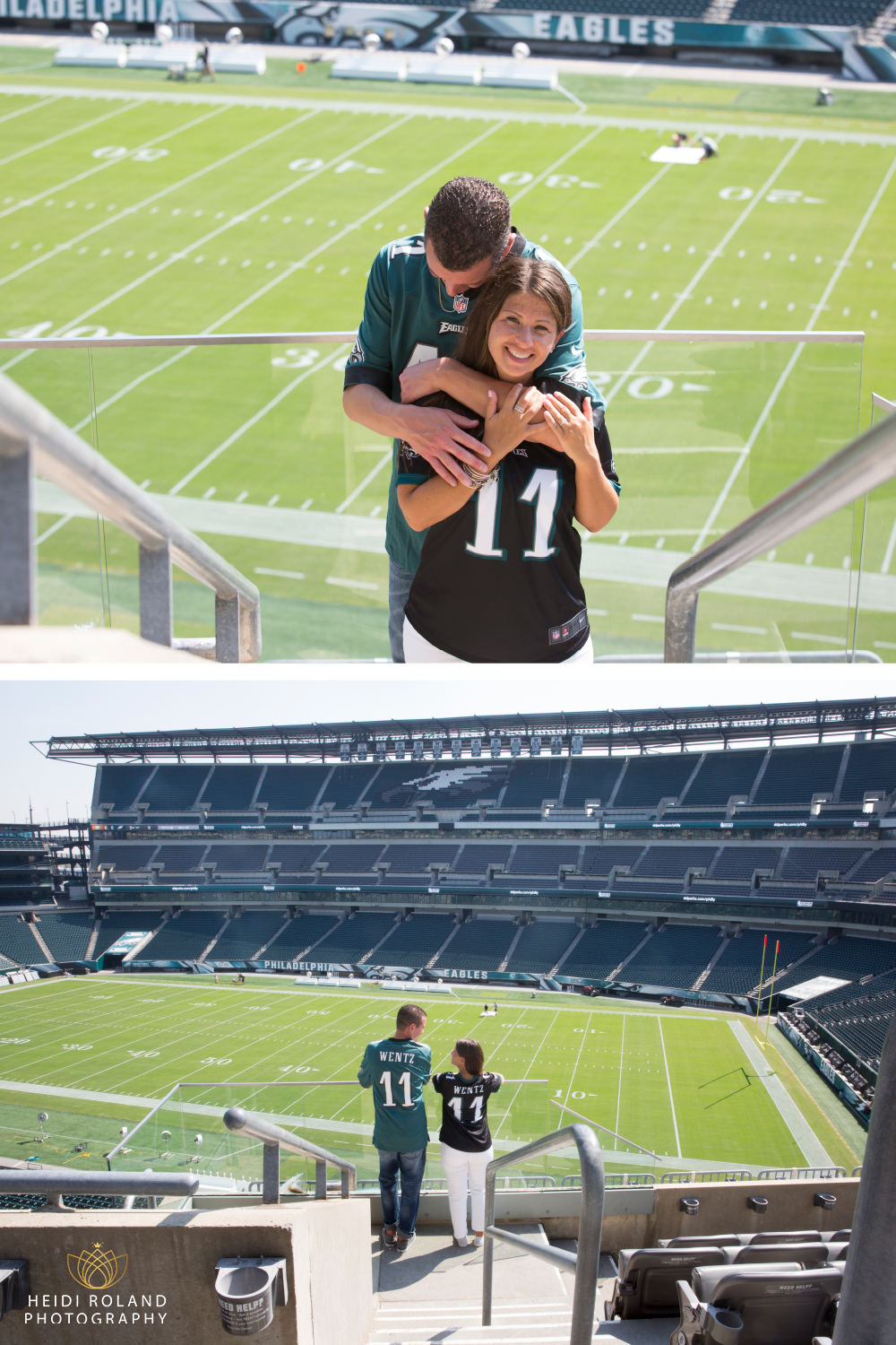 matching football jersey engagement session
