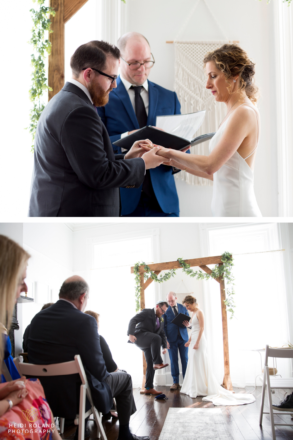 exchange the rings, breaking the glass at Vaux wedding ceremony 
