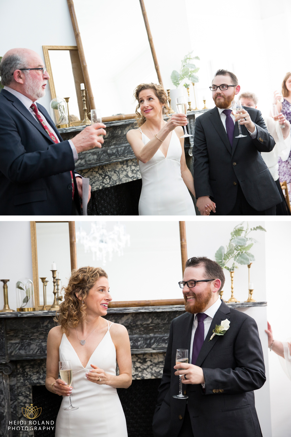 toasts at micro wedding in Philadelphia 