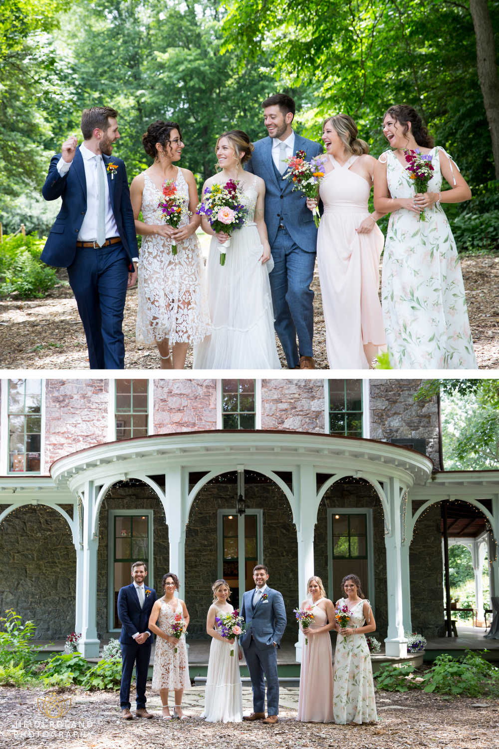 Cope House wedding photos in Philadelphia Awbury Arboretum