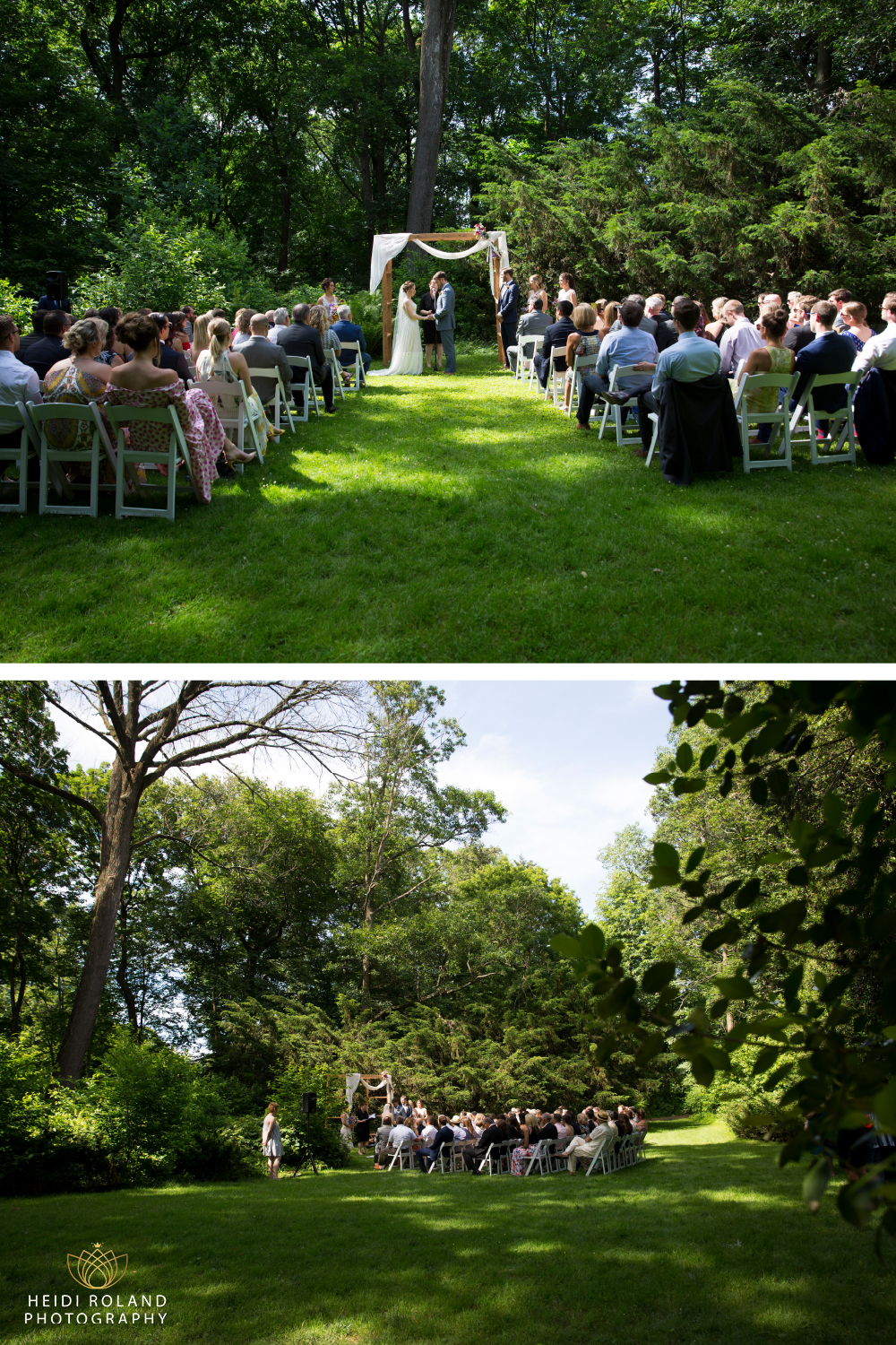 Garden wedding ceremony Philadelphia PA Awbury Arboretum
